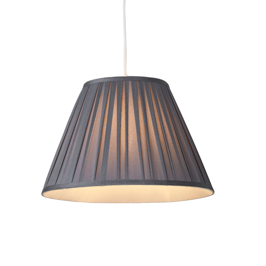 Twilight Tapered Grey Box Pleat Light Shade