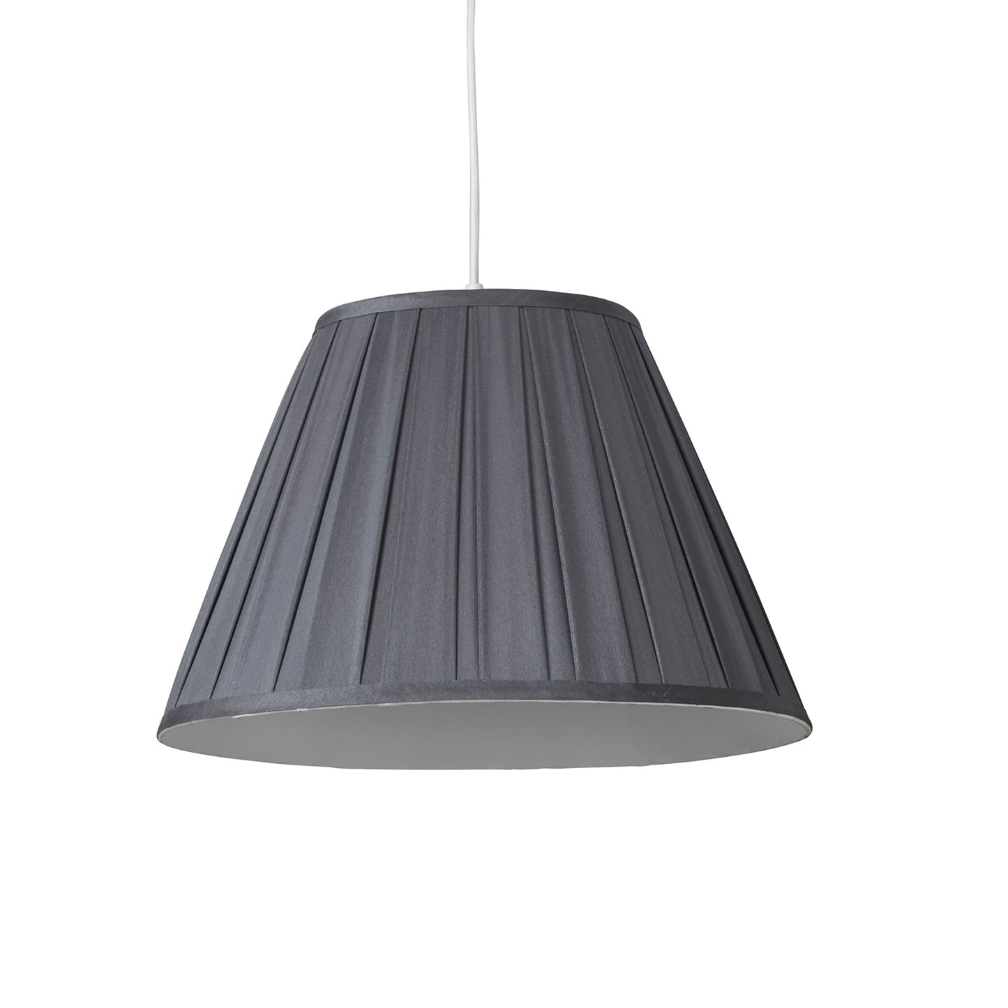 Twilight Tapered Grey Box Pleat Light Shade