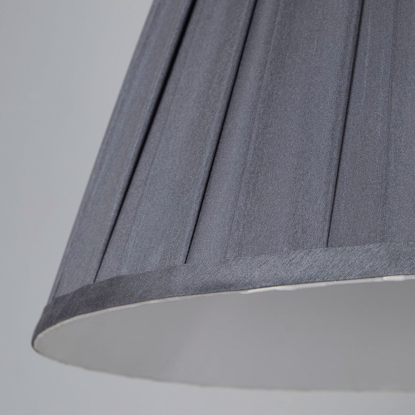 Twilight Tapered Grey Box Pleat Light Shade