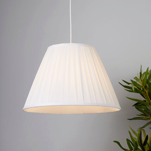 Twilight Tapered White Box Pleat Light Shade