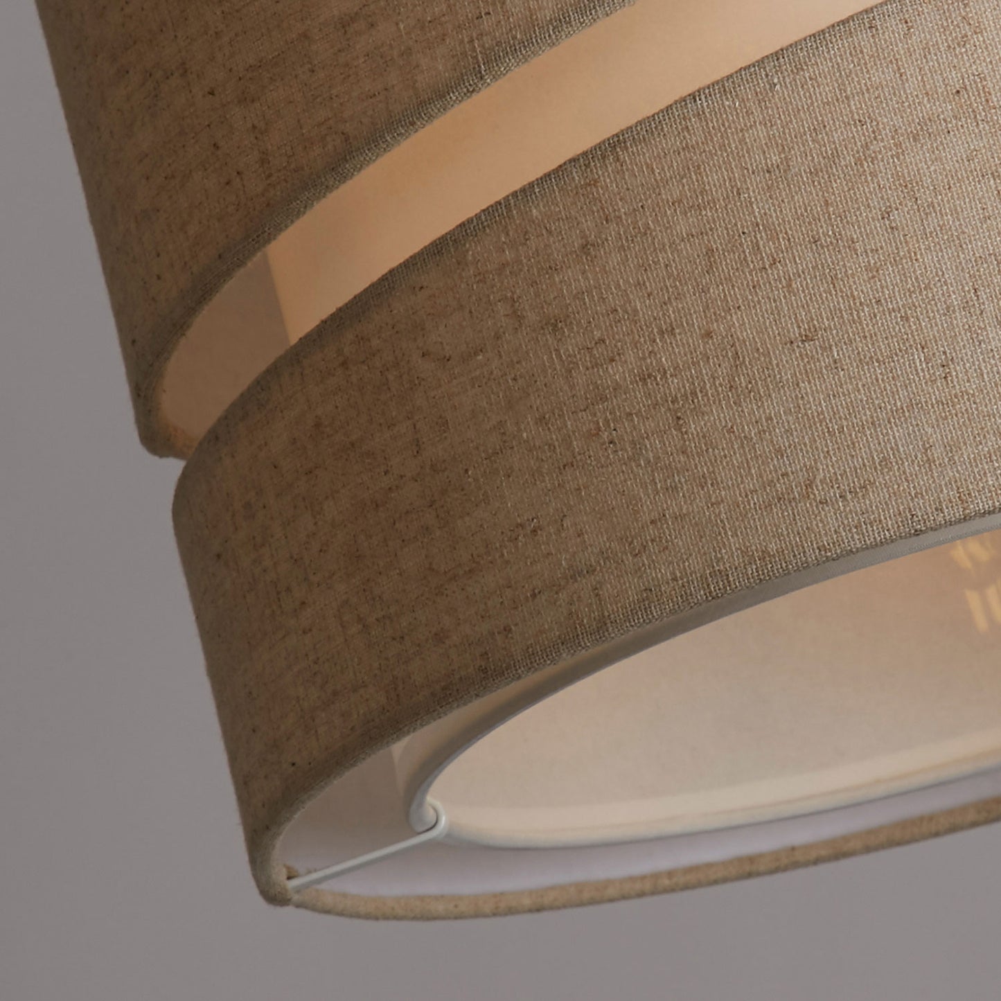 Beige Linen Double Band Easy Fit Light Shade