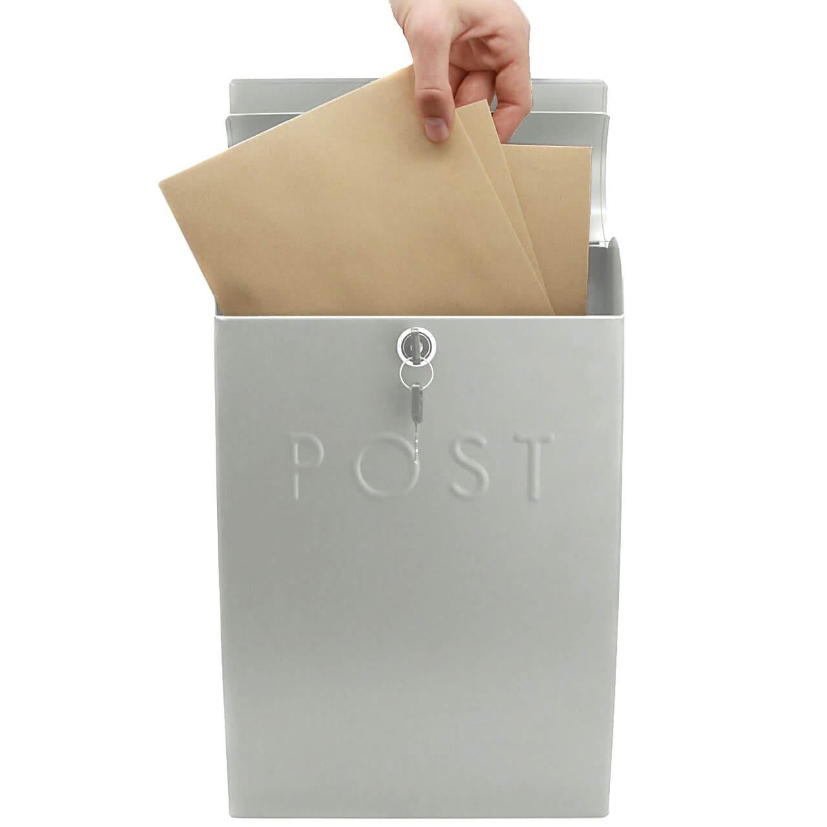 Wall Mounted Post Box in White