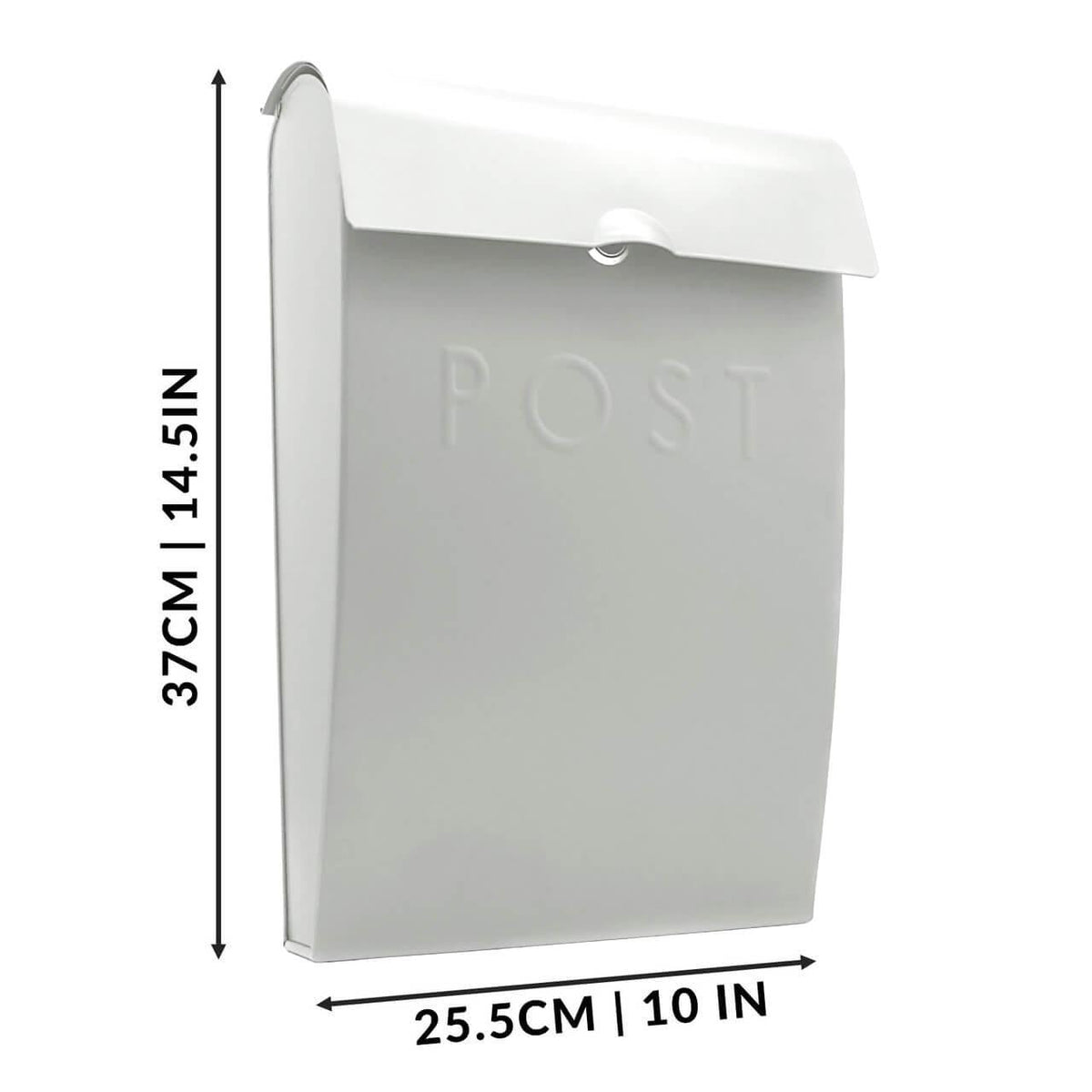 Wall Mounted Post Box in White