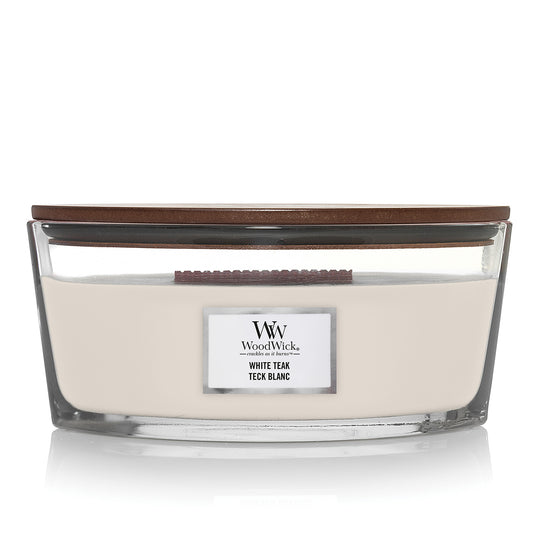 Woodwick Ellipse White Teak Candle