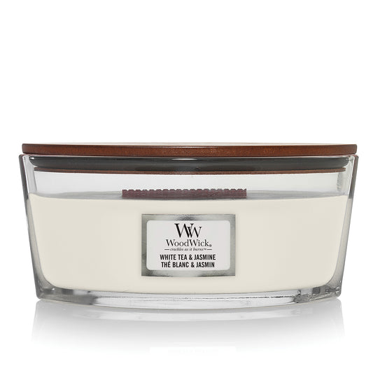 Woodwick Ellipse White Tea & Jasmine Candle