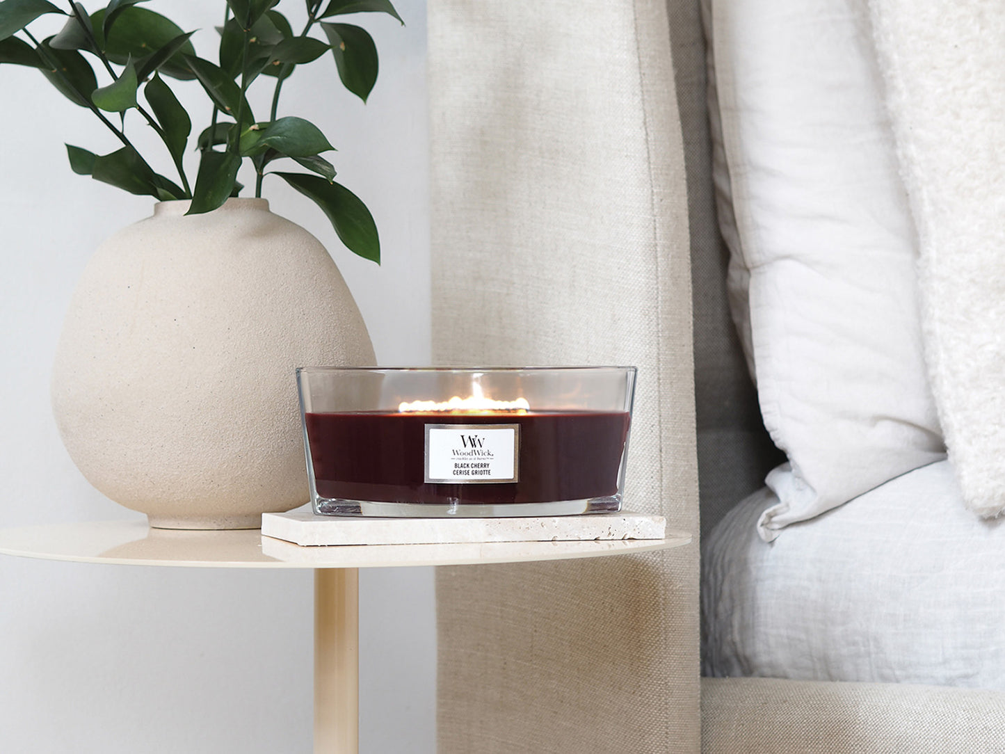 Woodwick Black Cherry Ellipse Candle