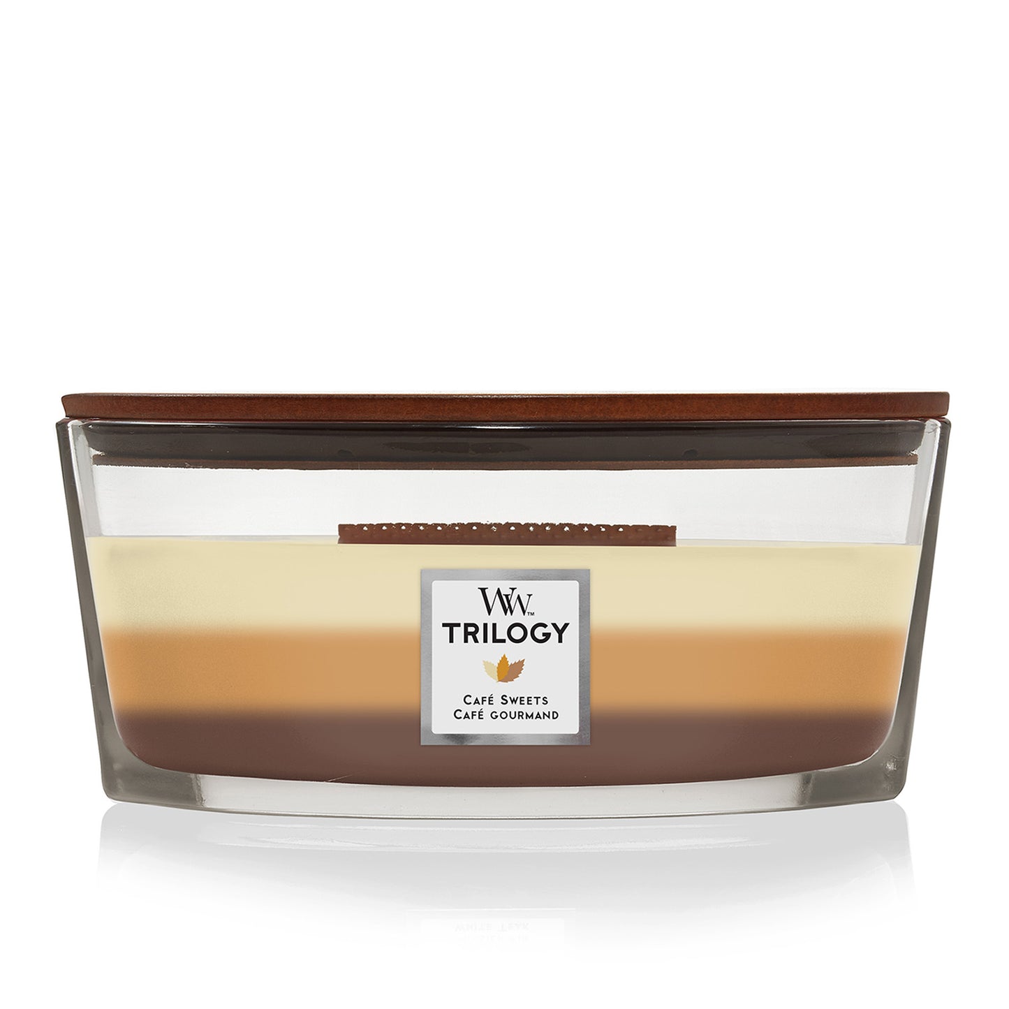 Woodwick Trilogy Ellipse Cafe Sweets Candle