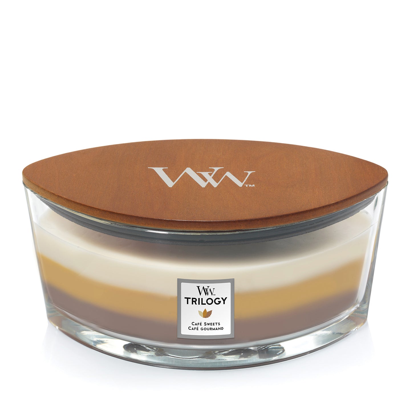 Woodwick Trilogy Ellipse Cafe Sweets Candle