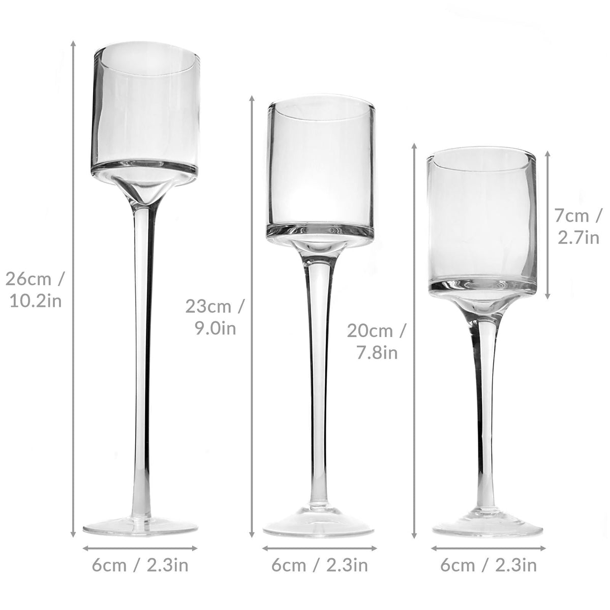 Tea Light Candle Holders - Set of 3