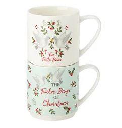 Foxwood Home Twelve Days of Christmas Stacking Mugs