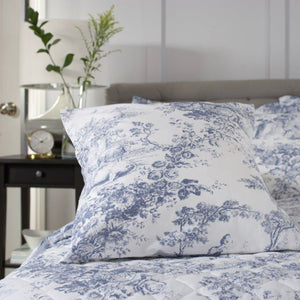 The Lyndon Company Toile Blue Printed Cushion (45cm x 45cm)
