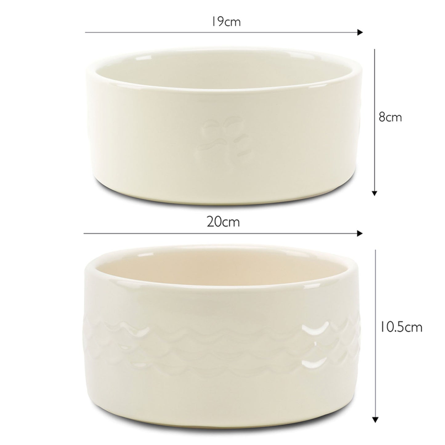 Scruffs Icon Cream Food & Drink Dog Bowl Set