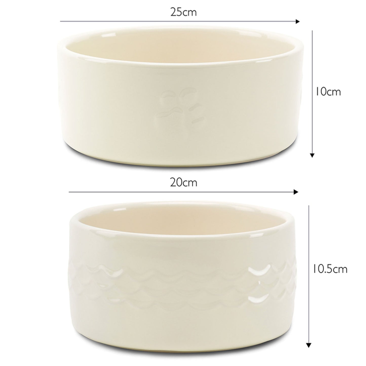 Scruffs Icon Cream Food & Drink Dog Bowl Set