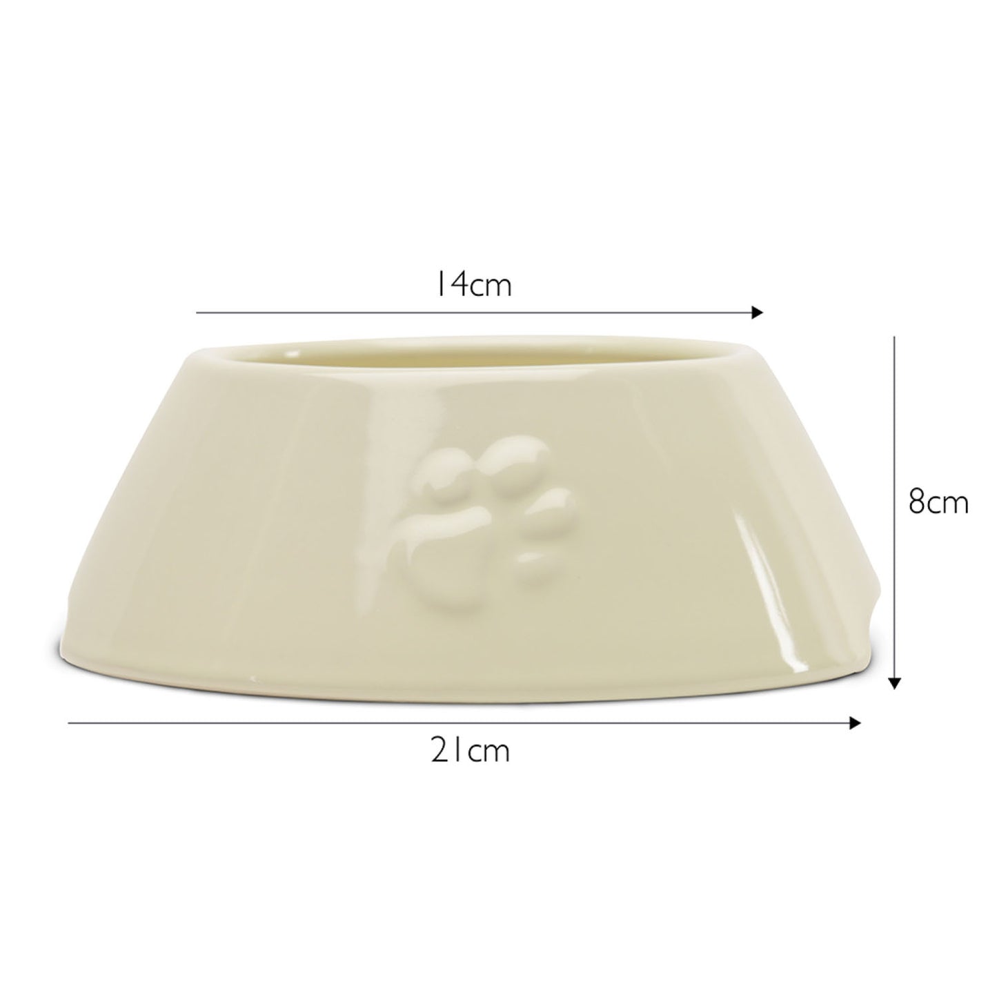 Scruffs Icon Cream 2 Piece Long Eared Dog Bowl Set
