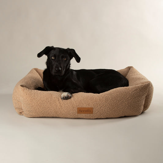 Scruffs Boucle Desert Tan Dog Bed
