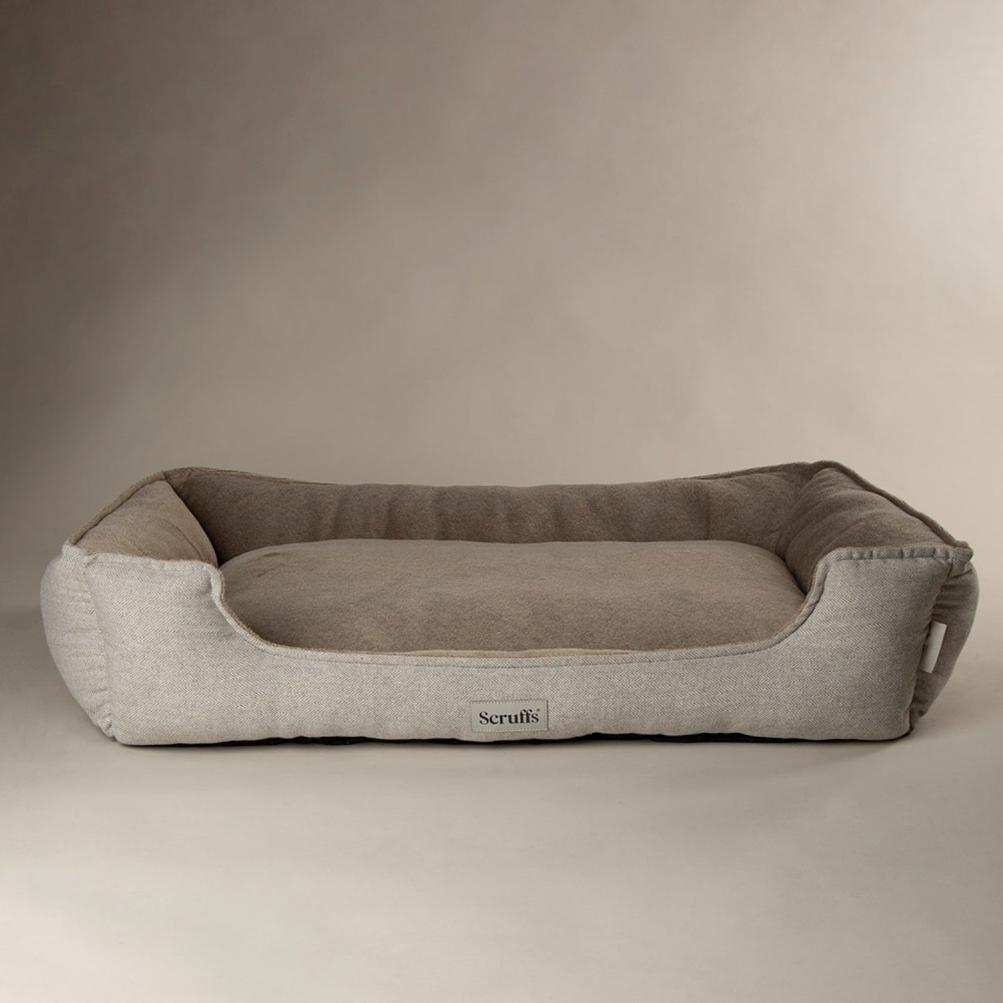 Scruffs Harvard Pearl Grey Memory Foam Water Resistant Box Dog Bed