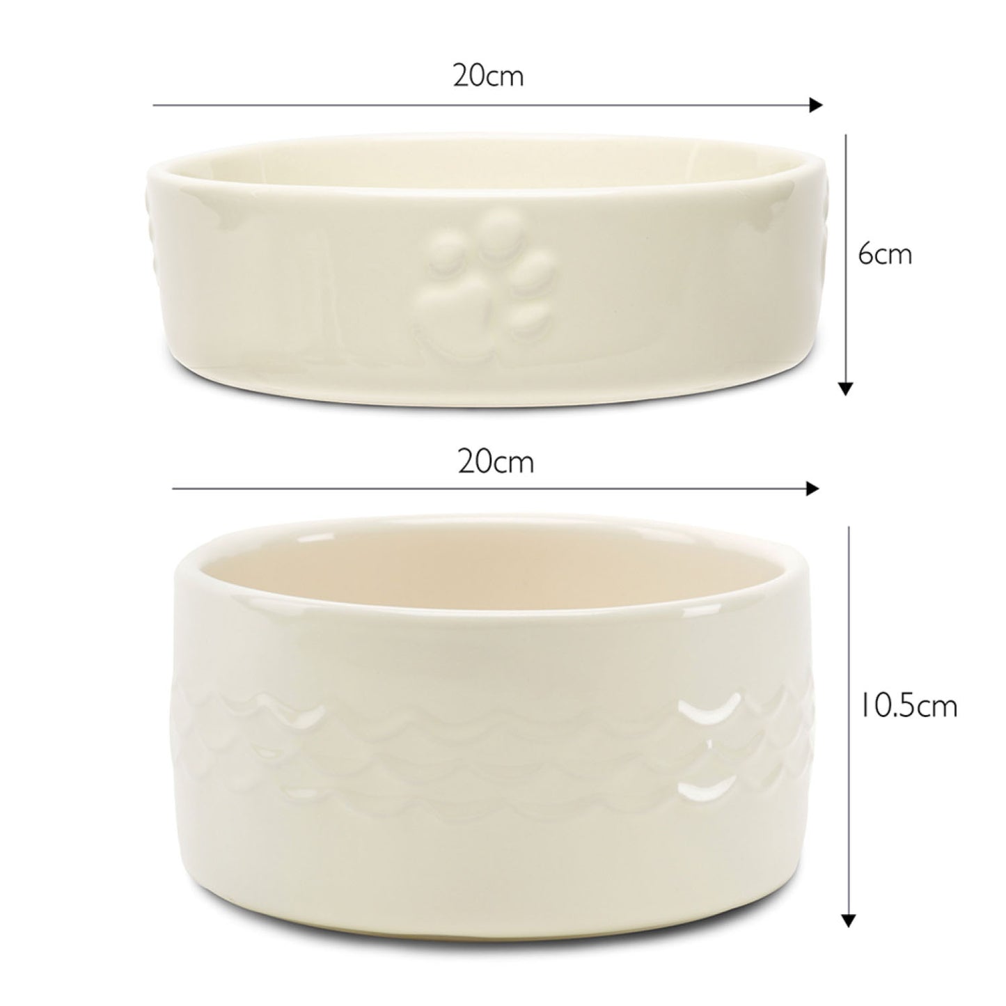 Scruffs Icon Cream Slow Feeder & Drink Bowl Set For Dogs