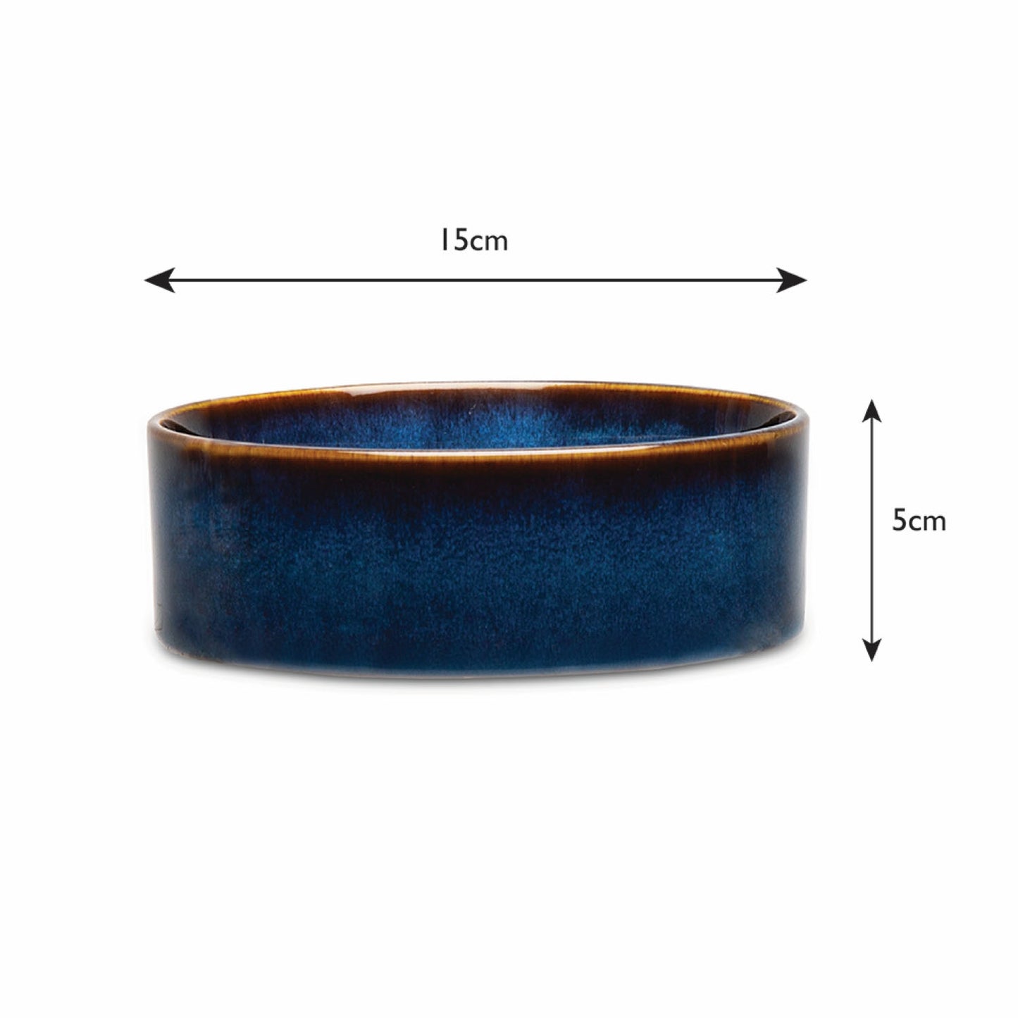 Scruffs Ceramic Heavy Duty Midnight Blue Reactive Glaze Dog Bowls (2pc Set)
