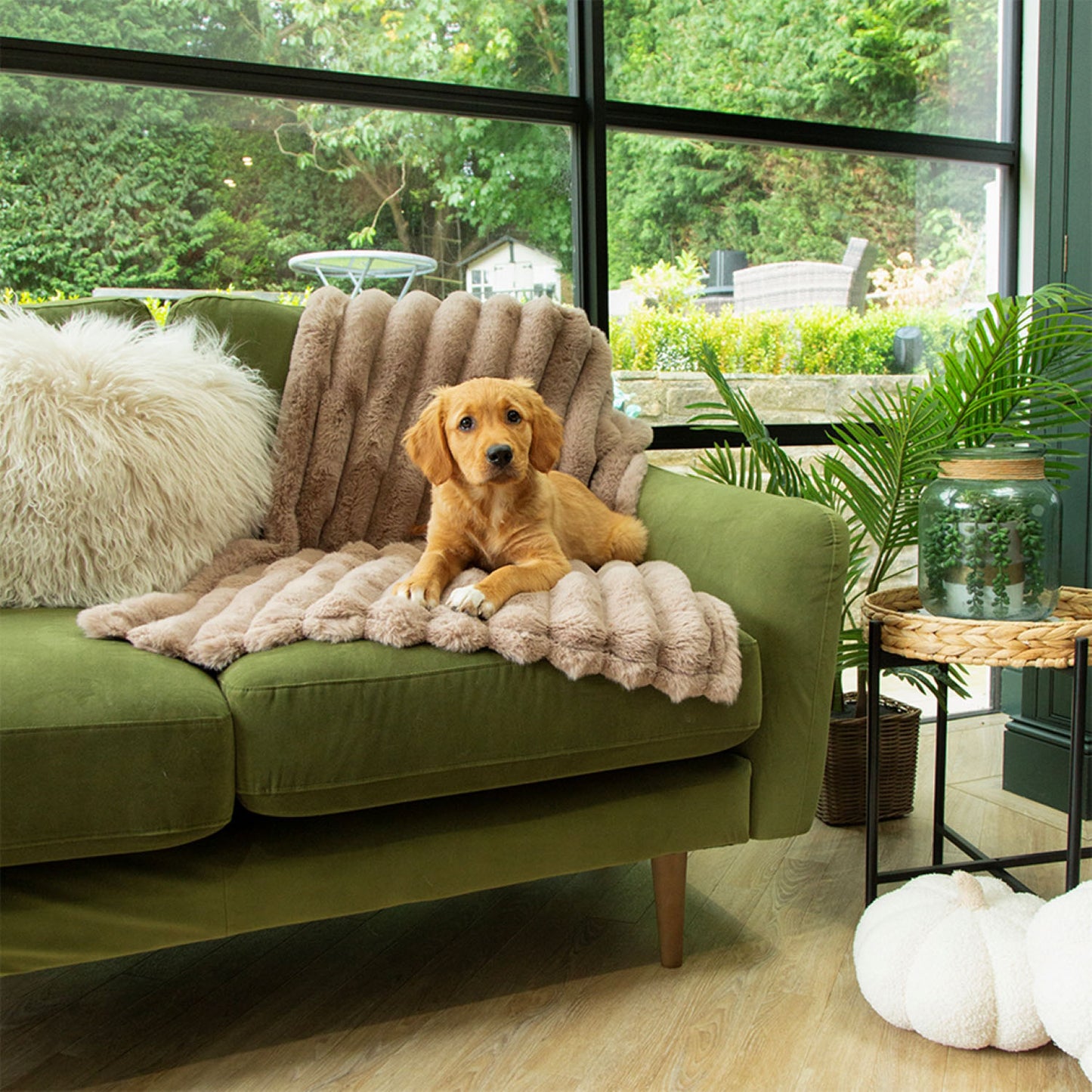 Scruffs Aspen Taupe Faux Fur Pet Blanket