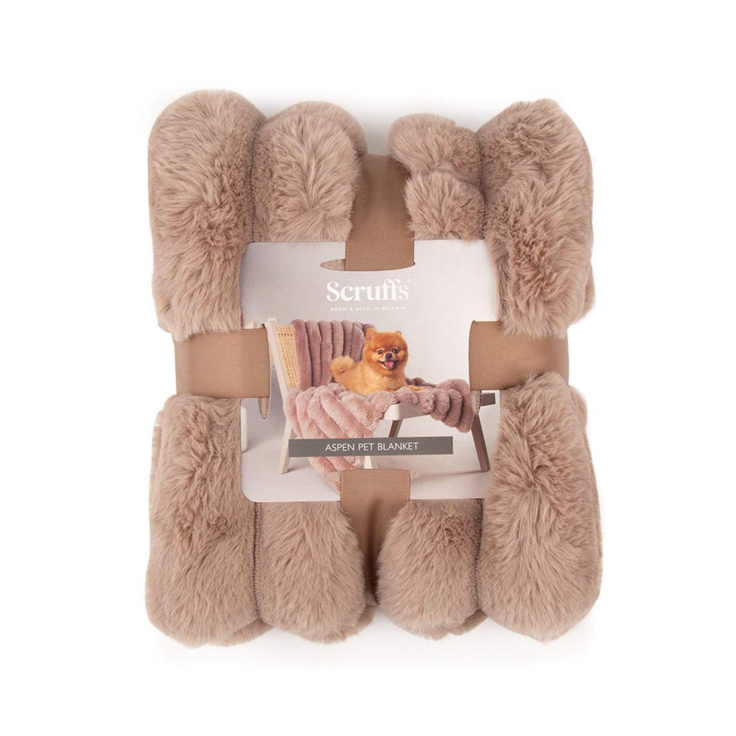 Scruffs Aspen Taupe Faux Fur Pet Blanket