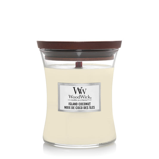 Woodwick Island Coconut Medium Hourglass Candle