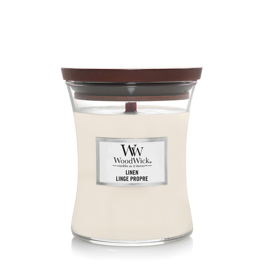 Woodwick Linen Medium Hourglass Candle