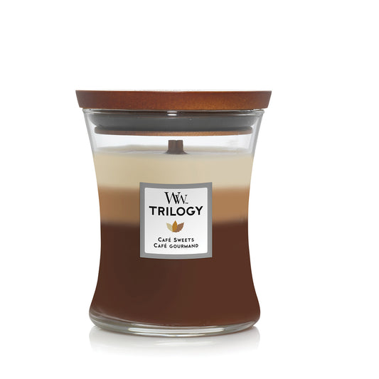 Woodwick Trilogy Cafe Sweets Medium Hourglass Candle