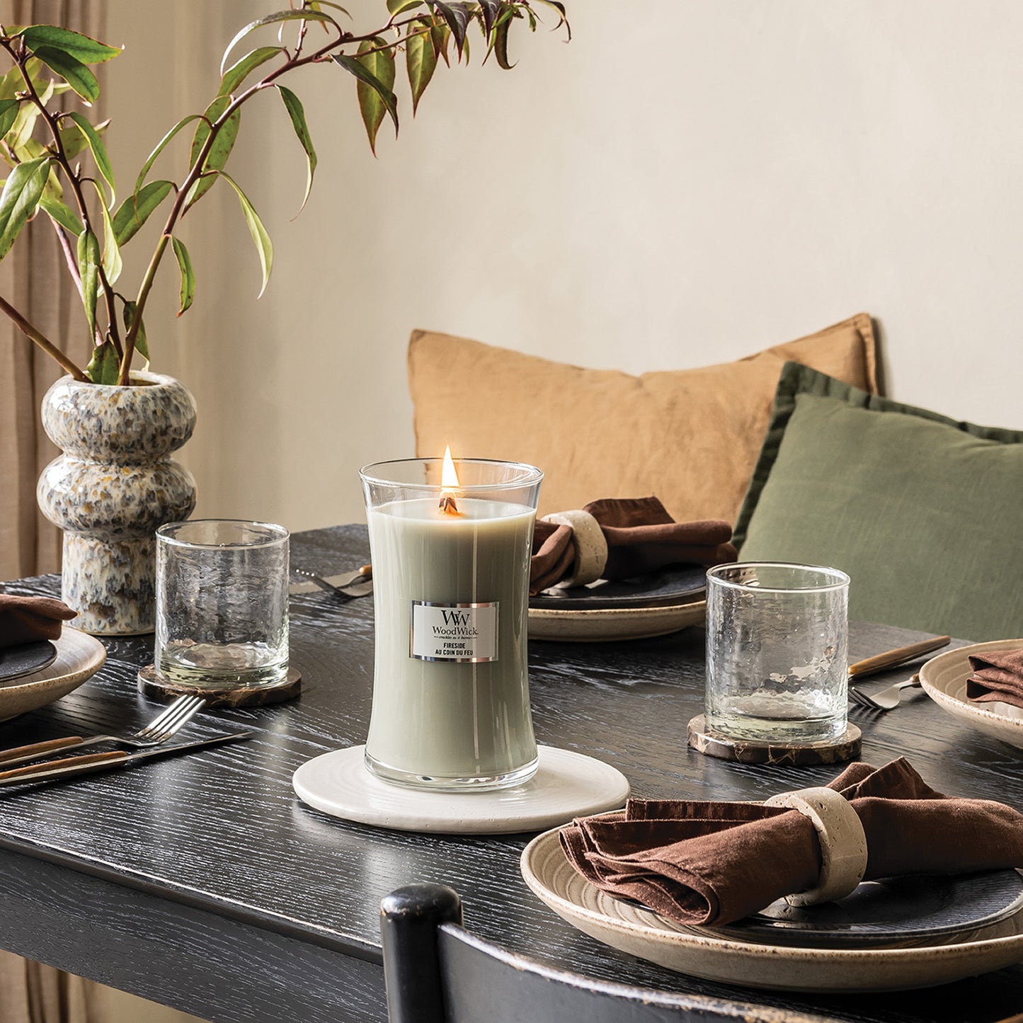 Woodwick Large Hourglass Fireside Candle