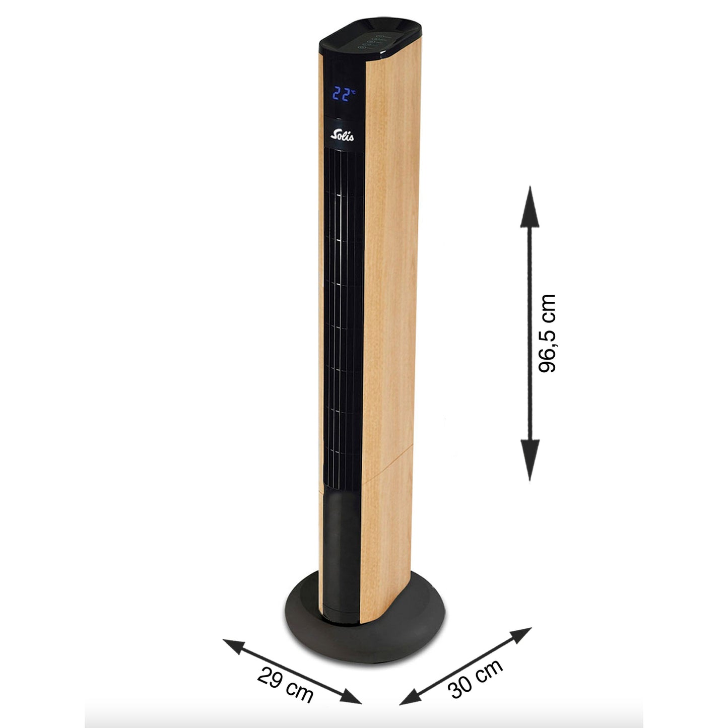 Solis Wood Effect Easy Breezy Tower Fan