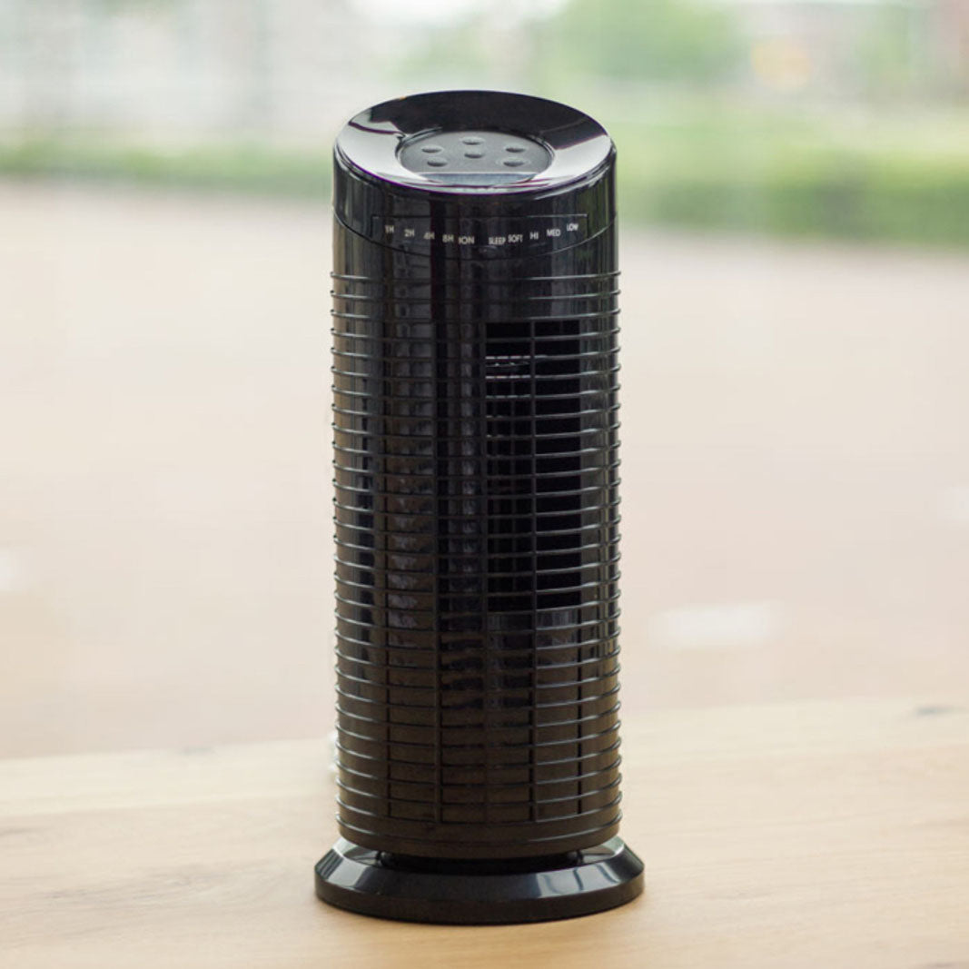 Solis Black Mini Tower Ventilator Fan