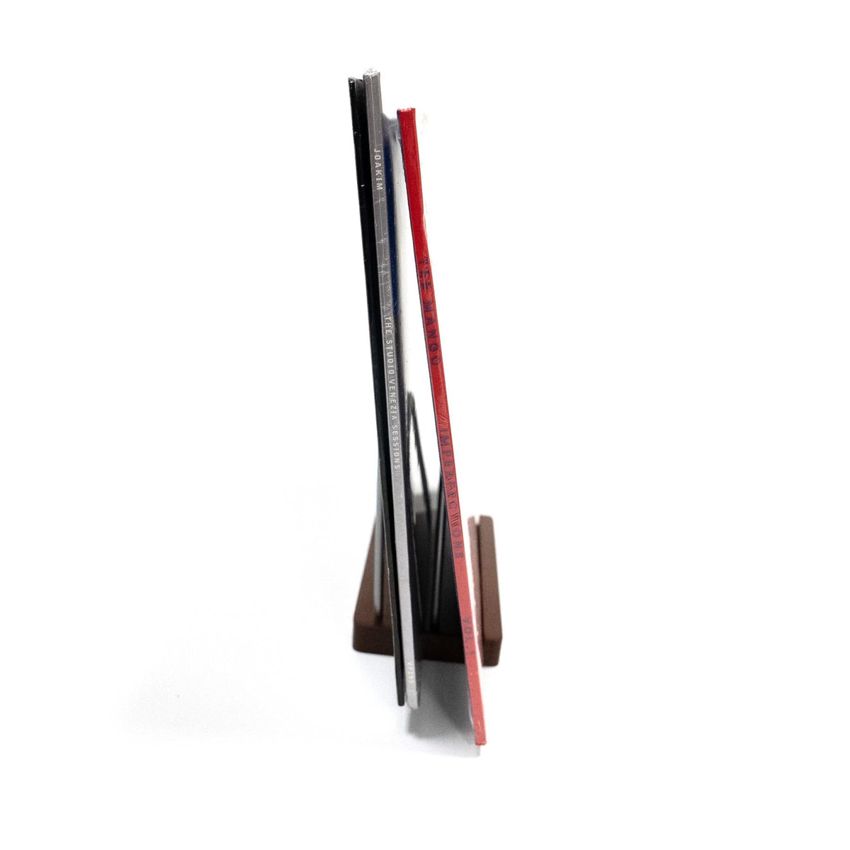 Walnut Finish Vinyl LP Display Stand & Shelf