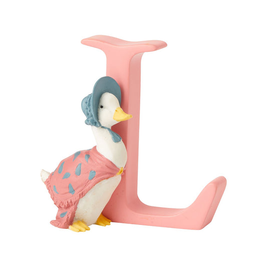 Beatrix Potter Letter L Jemima PuddleDuck Figurine