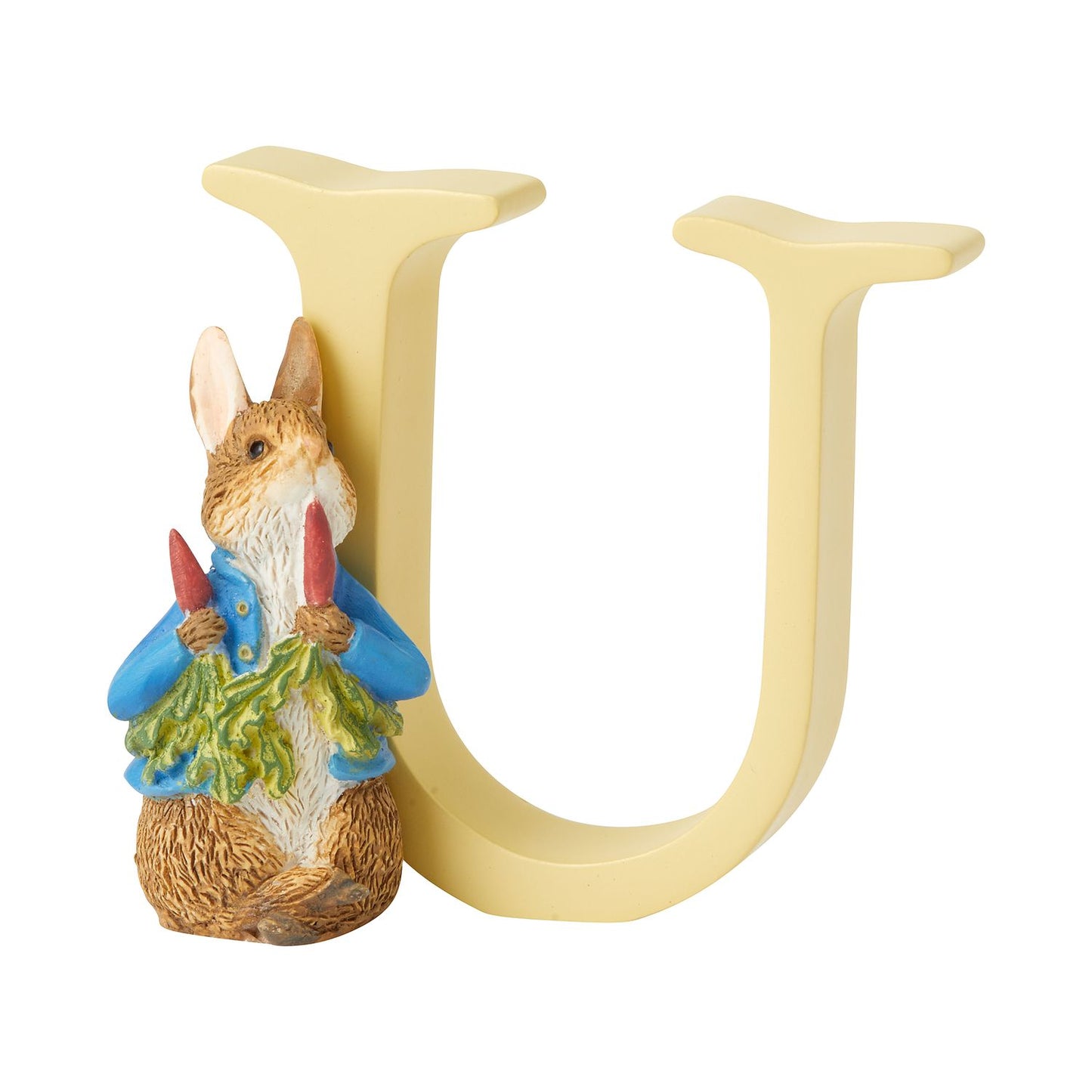 Beatrix Potter Letter U Peter Rabbit with Radishes Figurine