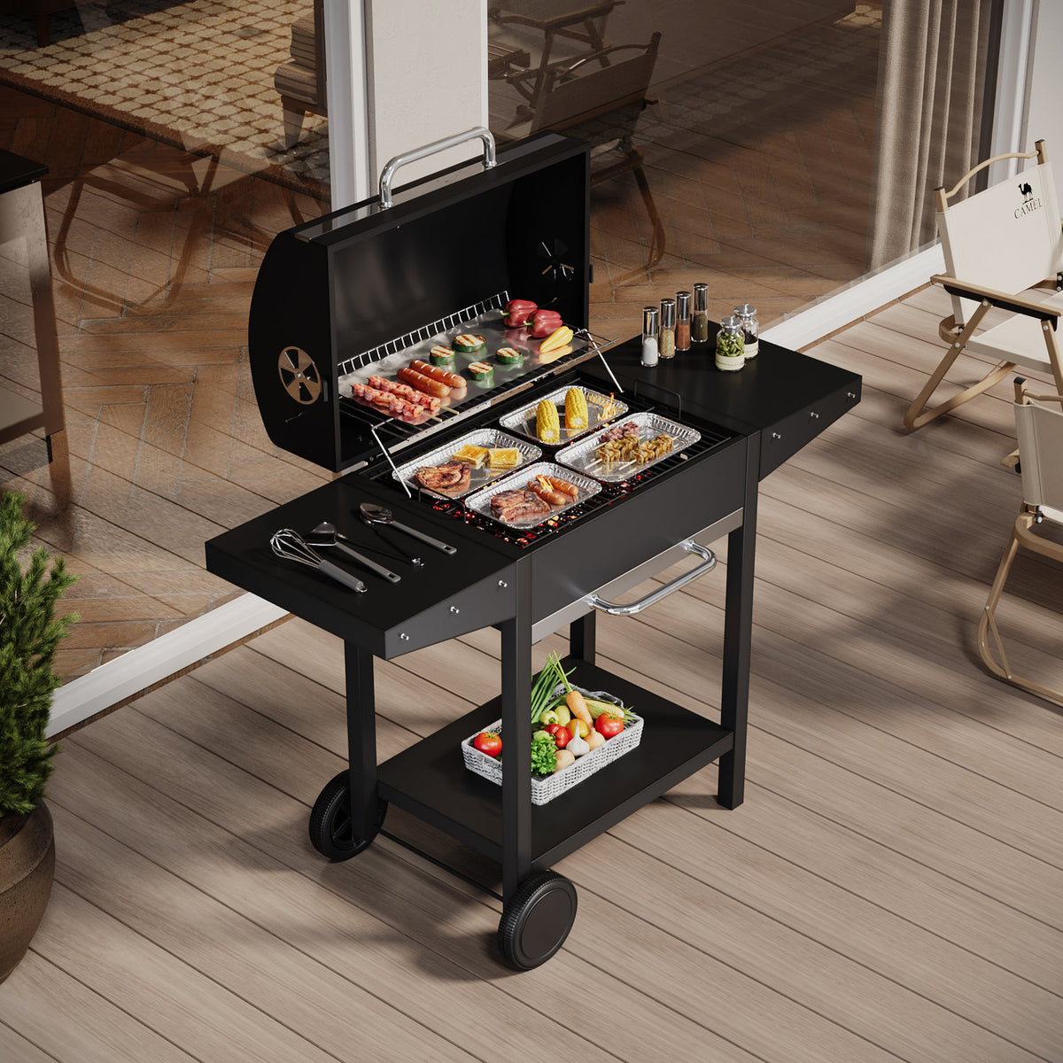 Charcoal Grill Carbon Black BBQ