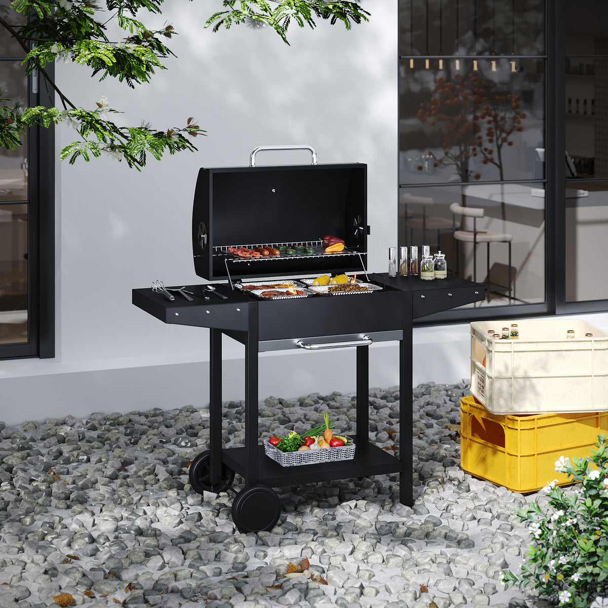 Charcoal Grill Carbon Black BBQ