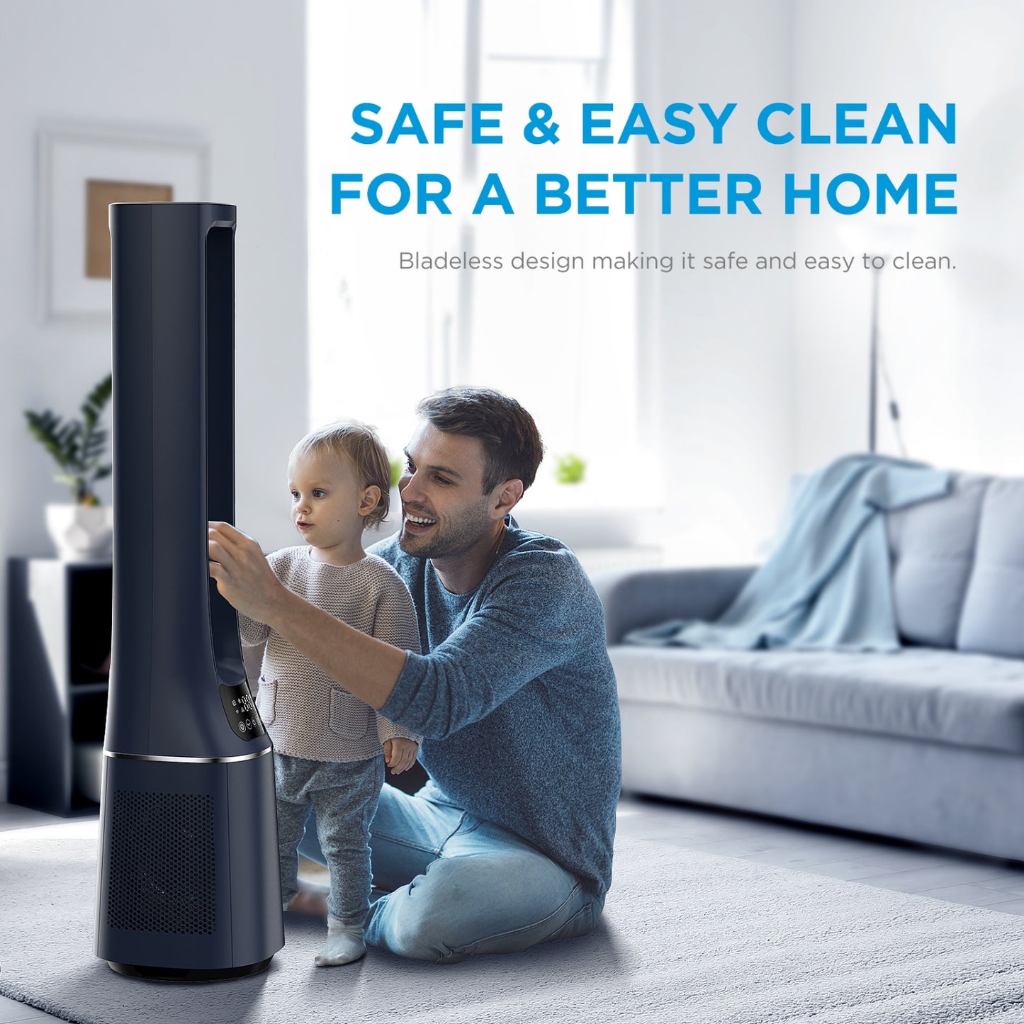 Midea 2-in-1 Bladeless Air Purifier Tower Fan