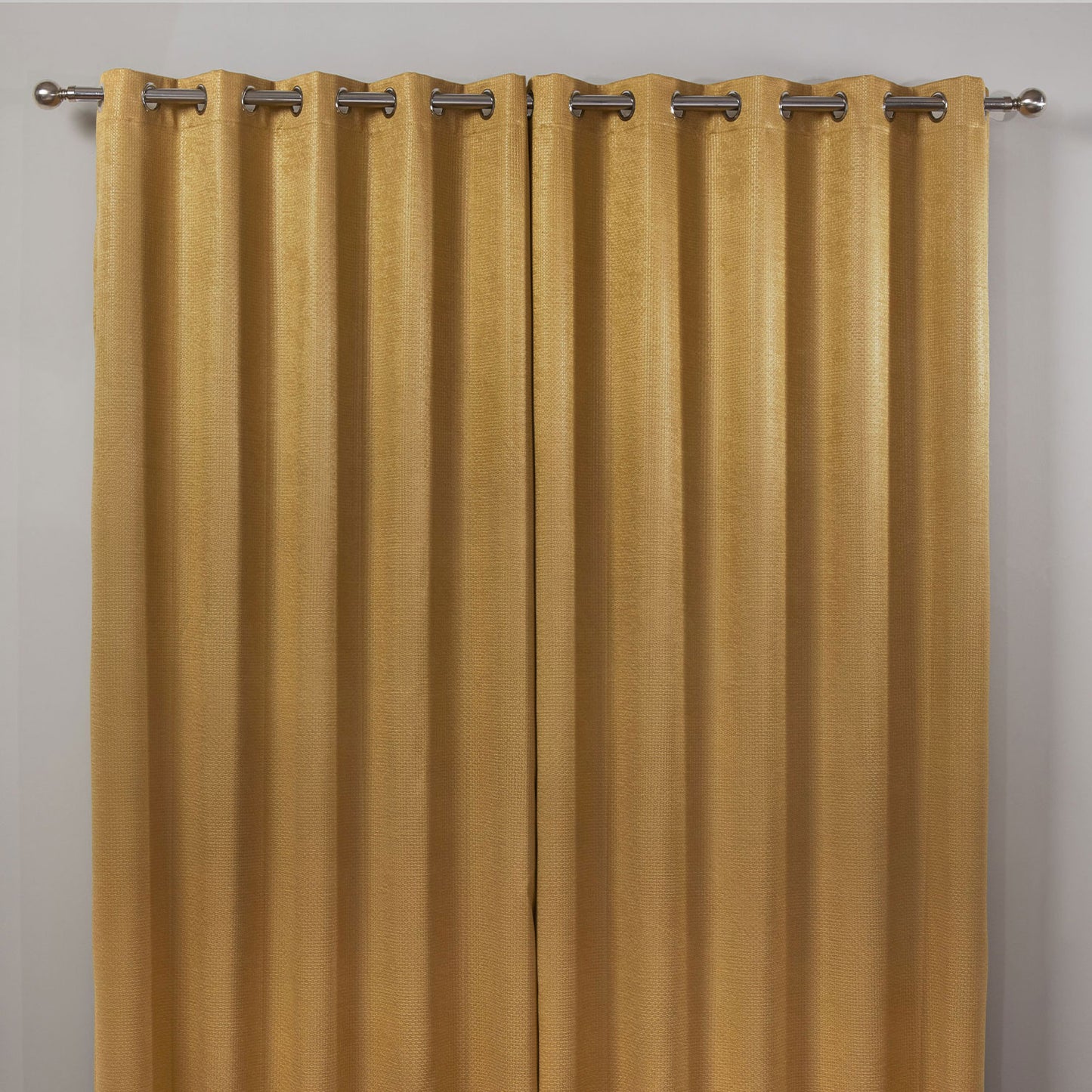 Ambiance Yellow Ochre Thermal Blackout Eyelet Curtains