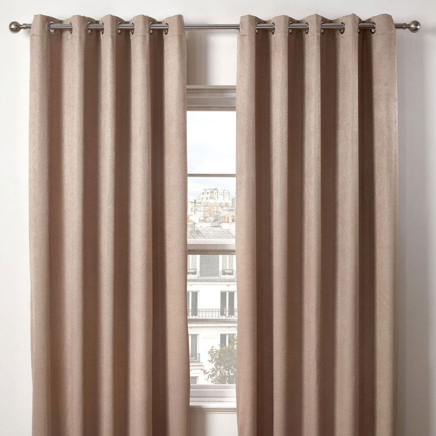 Ambiance Taupe Thermal Eyelet Curtains