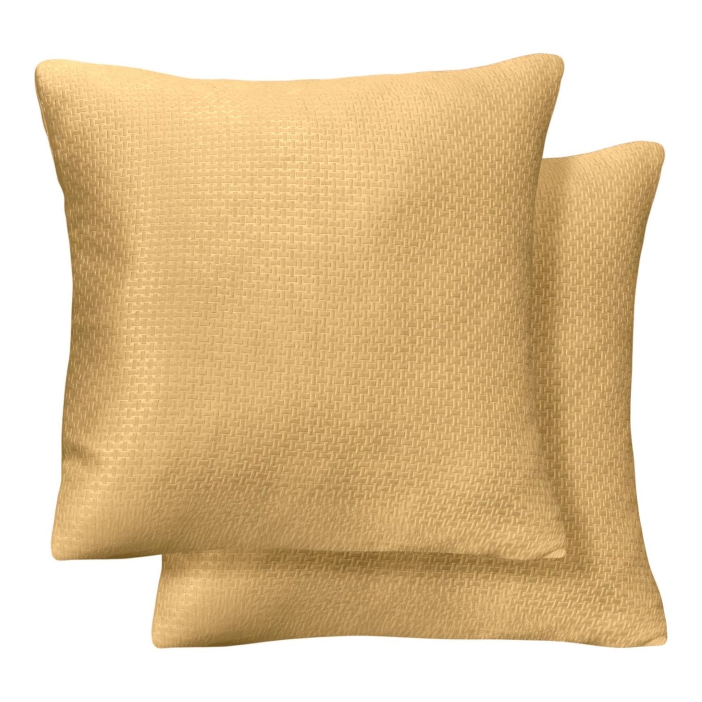 Ambiance Yellow Ochre Cushion Covers Pair (43cm x 43cm)