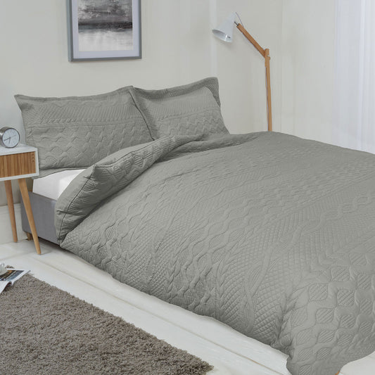 Aran Silver Duvet Set