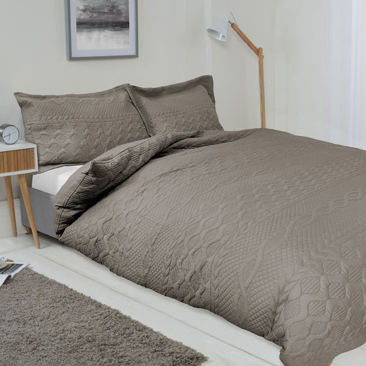 Aran Stone Duvet Set