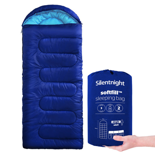 Silentnight Blue Soft Fill Adult Sleeping Bag