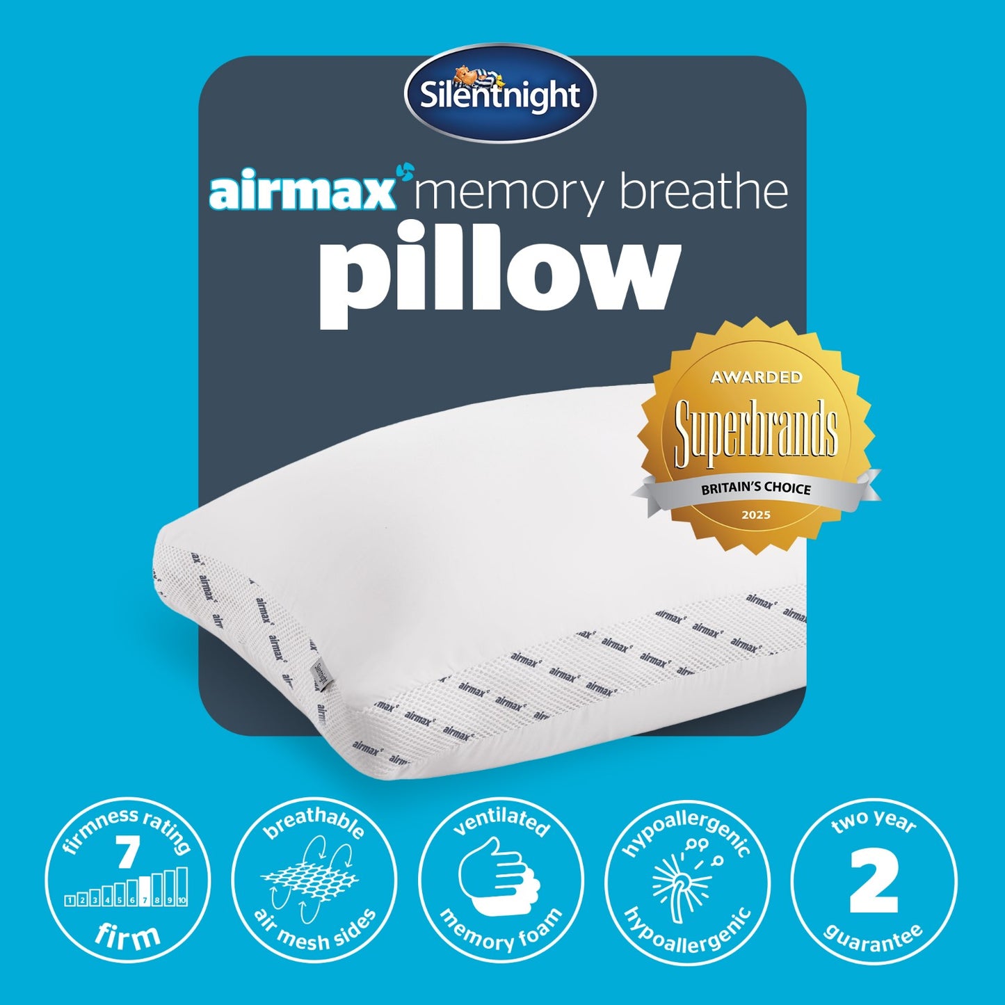 Silentnight Airmax Memory Breathe Memory Foam Pillow