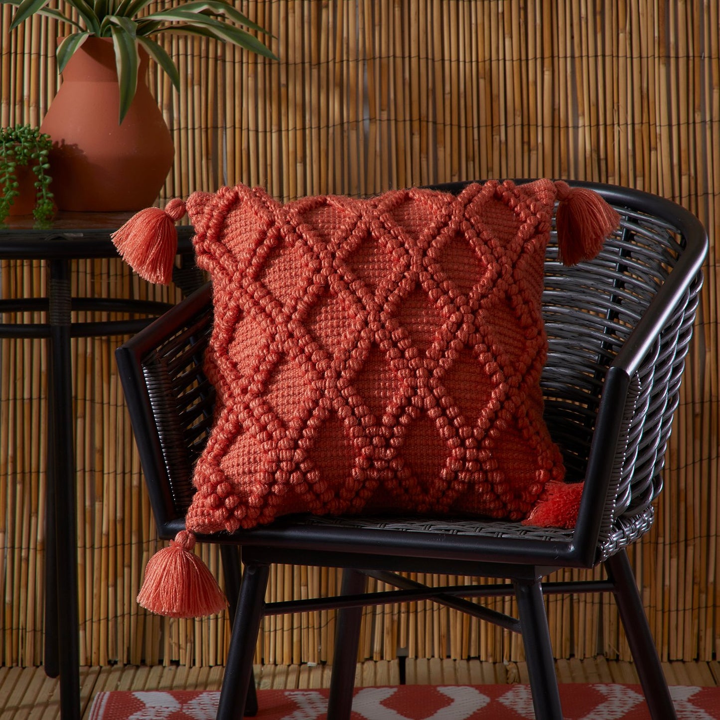 Alda Terracotta Outdoor Cushion (43cm x 43cm)