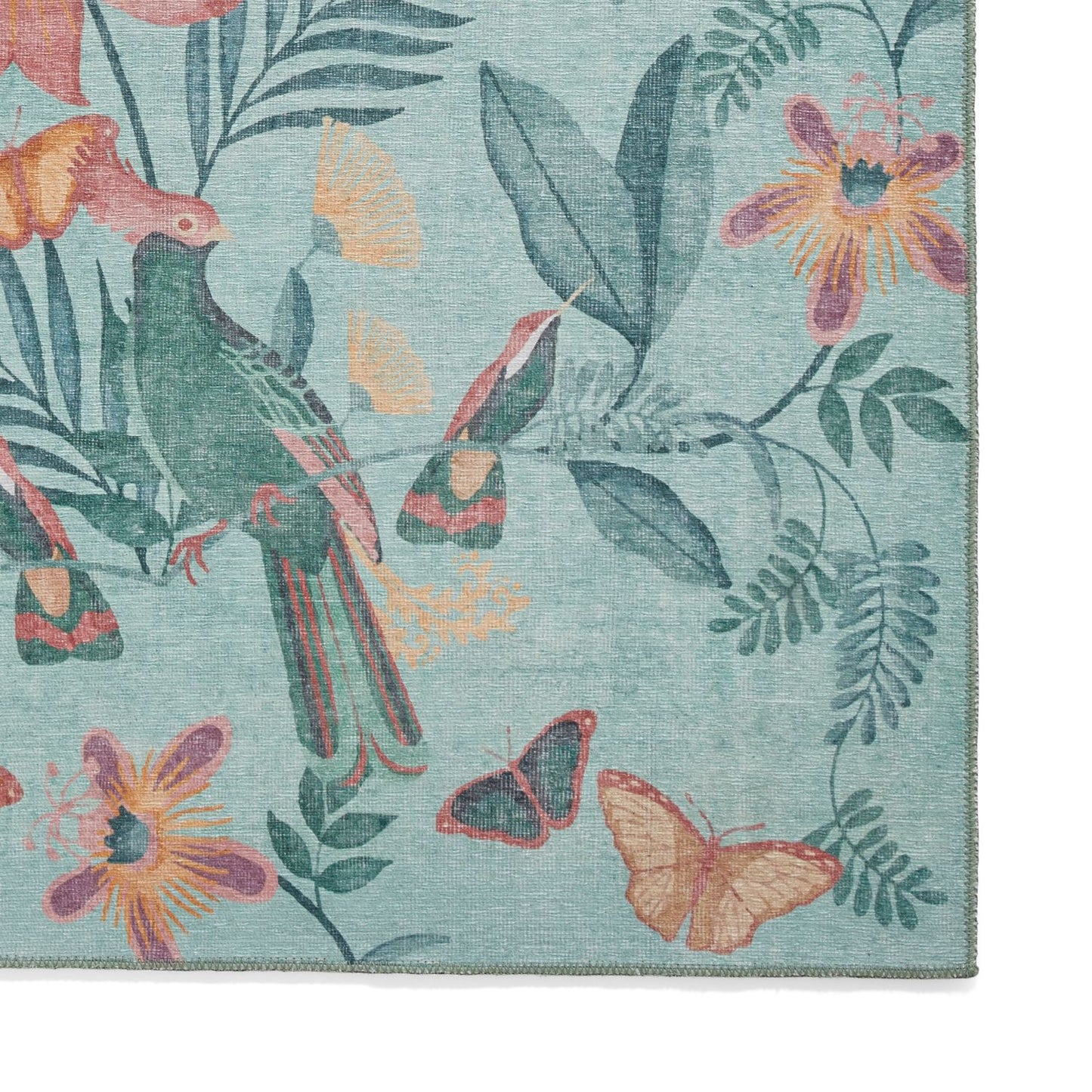 Catherine Lansfield Amaya Tropical Birds Green Rug