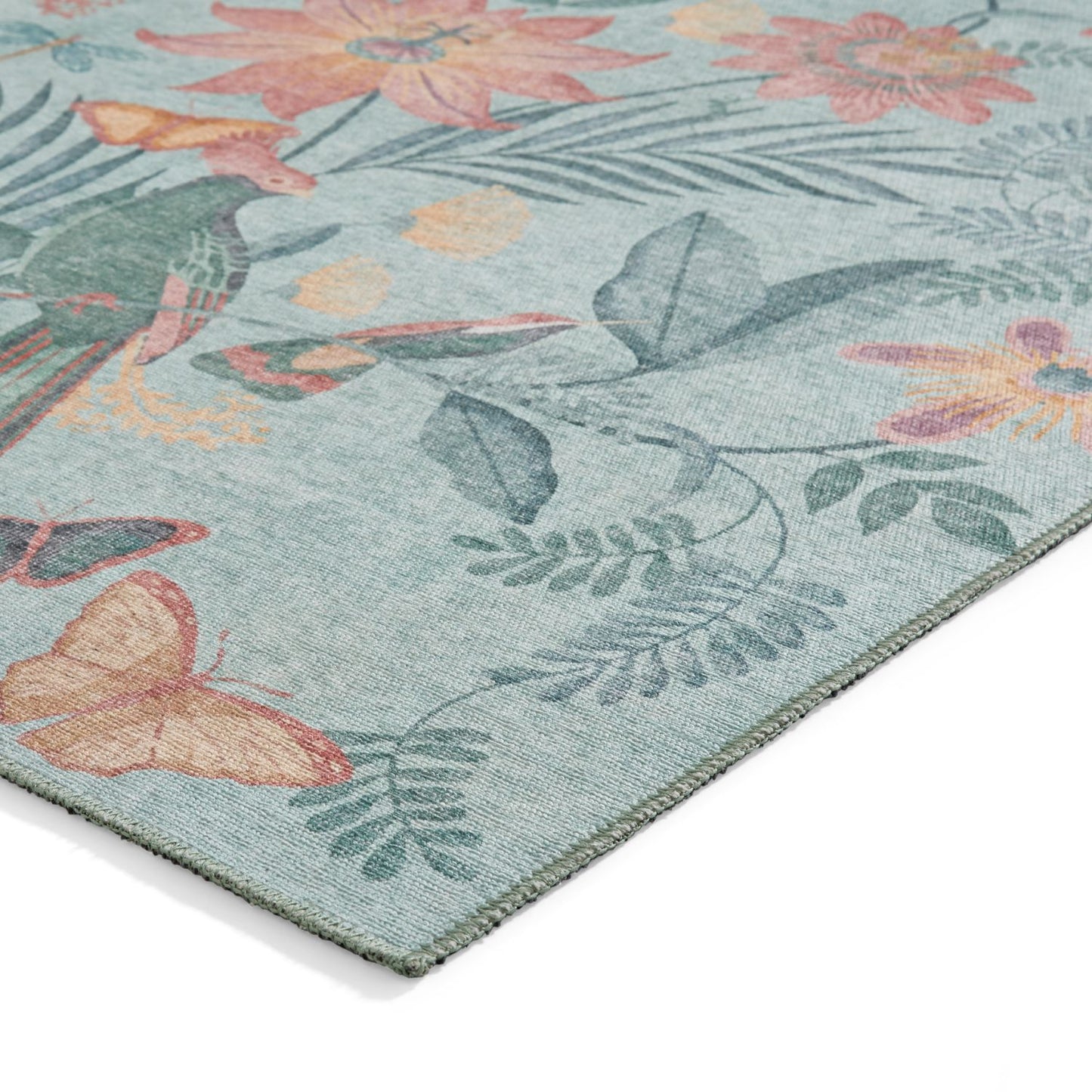 Catherine Lansfield Amaya Tropical Birds Green Rug