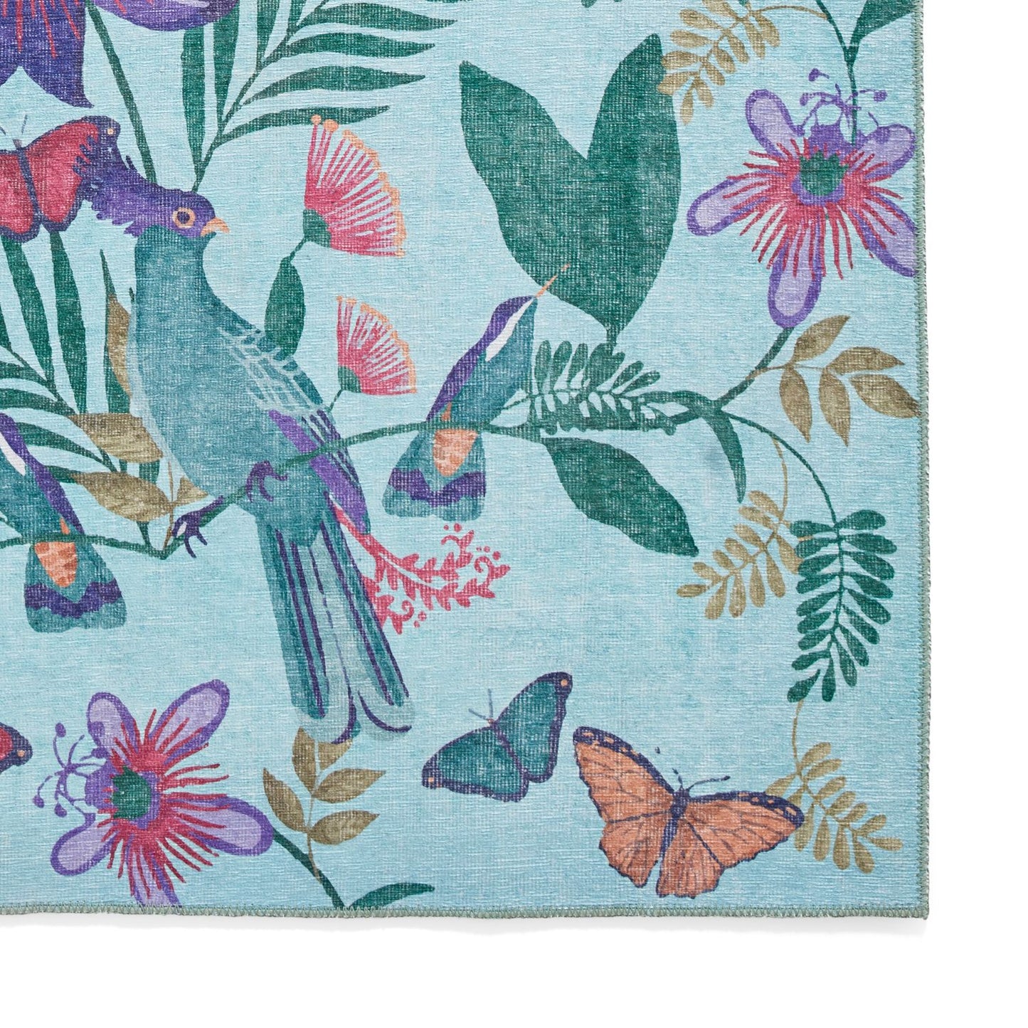 Catherine Lansfield Amaya Tropical Birds Purple Rug