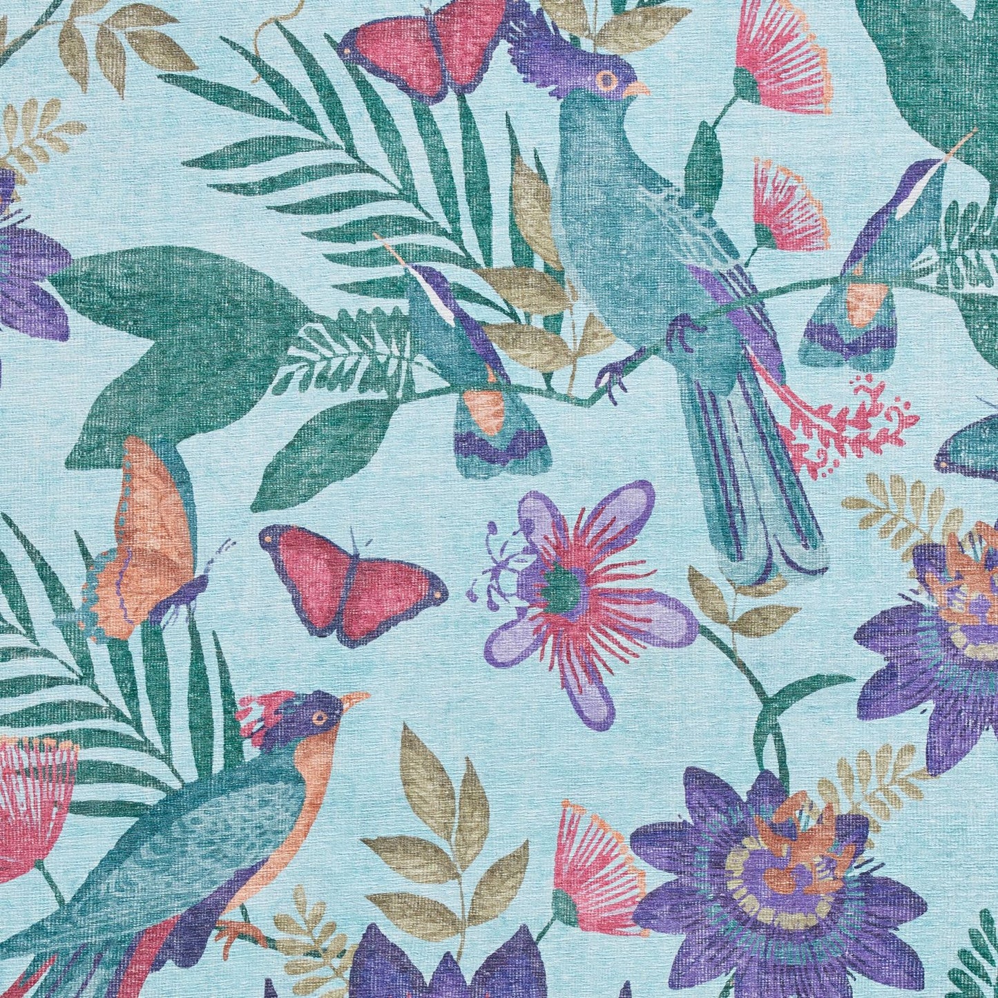 Catherine Lansfield Amaya Tropical Birds Purple Rug