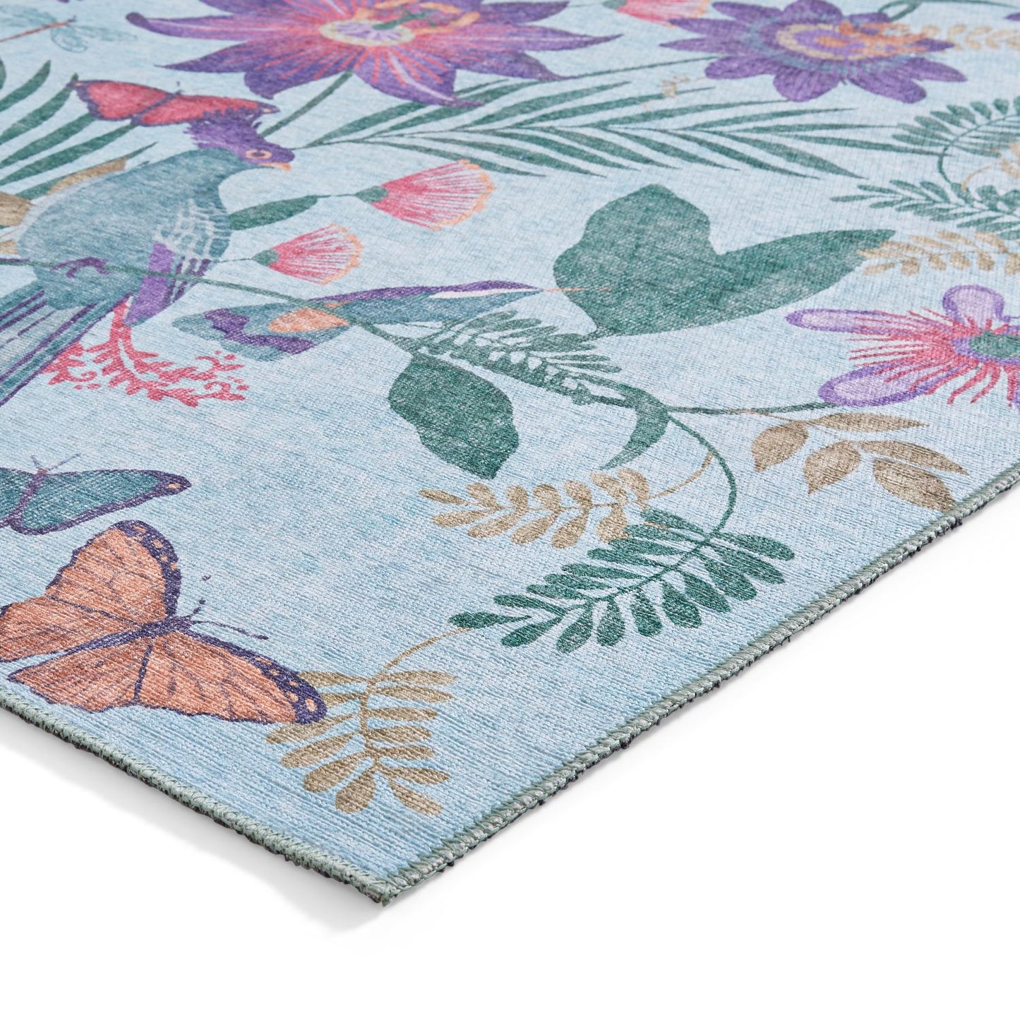 Catherine Lansfield Amaya Tropical Birds Purple Rug