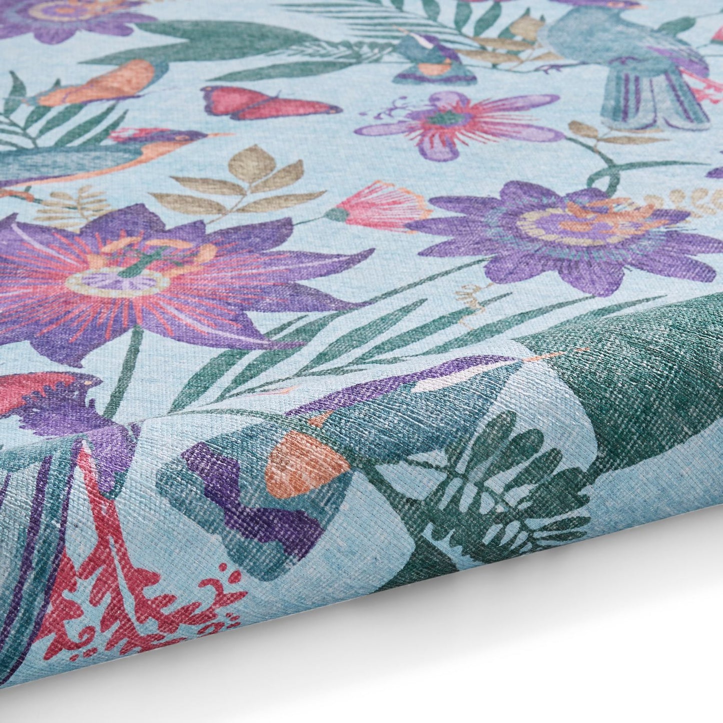 Catherine Lansfield Amaya Tropical Birds Purple Rug